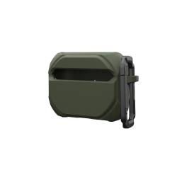 Чохол UAG для AirPods Pro (Gen 3, 2025) with Built-in Phone Stand, Monarch, Olive Drab/Silver 104131117233 - Картинка 18