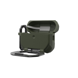 Чохол UAG для AirPods Pro (Gen 3, 2025) with Built-in Phone Stand, Monarch, Olive Drab/Silver 104131117233 - Картинка 16