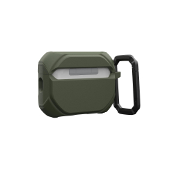 Чохол UAG для AirPods Pro (Gen 3, 2025) with Built-in Phone Stand, Monarch, Olive Drab/Silver 104131117233 - Картинка 9