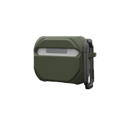 Чохол UAG для AirPods Pro (Gen 3, 2025) with Built-in Phone Stand, Monarch, Olive Drab/Silver 104131117233 - Картинка 8