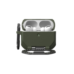 Чохол UAG для AirPods Pro (Gen 3, 2025) with Built-in Phone Stand, Monarch, Olive Drab/Silver 104131117233 - Картинка 5