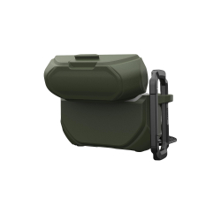 Чохол UAG для AirPods Pro (Gen 3, 2025) with Built-in Phone Stand, Monarch, Olive Drab/Silver 104131117233 - Картинка 4