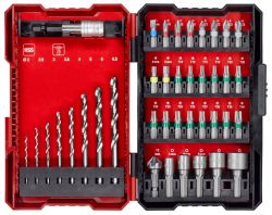 Набор бит и сверл по металлу HSS Einhell 39шт L-Box KWB 0.43кг 108911 - Картинка 2