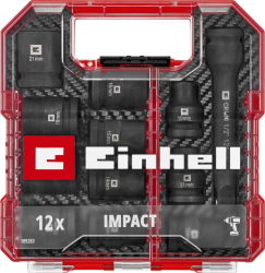 Набір ударних торцевих головок Einhell 40мм 1/2" 10-21 мм 12шт кейс 0.78кг 109283 - Картинка 7