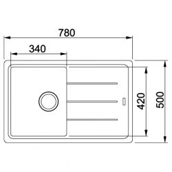 ����� ������� Franke Basis, ���������, ��������., � ������, 780�500�200��, ����-1, ��������, BFG 611-78, ���� ����� 114.0565.087 - �������� 2