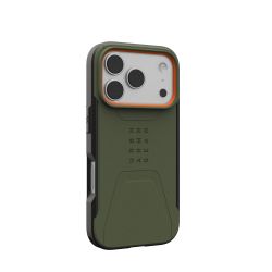 Чохол UAG для iPhone 17 Pro, Civilian MagSafe, Olive/Orange 114545117297 - Картинка 4