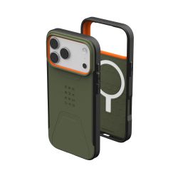 Чохол UAG для iPhone 17 Pro Max, Civilian MagSafe, Olive/Orange 114546117297 - Картинка 7