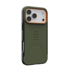Чохол UAG для iPhone 17 Pro Max, Civilian MagSafe, Olive/Orange 114546117297 - Картинка 4