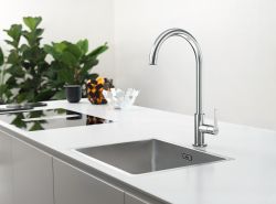 Смеситель для кухни Franke Maris Slim J, дл.излива - 252мм, поворотный, 1 рычаг, хром 115.0728.384 - Картинка 2