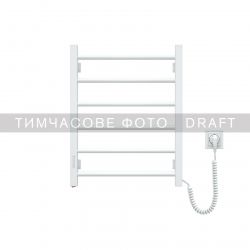 Ardesto electric towel dryer EKO, 480x600mm, button, steel, right connection, white 12-166050-4860