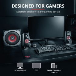 Акустическая система (Колонки) Trust 2.1 GXT 38 Tytan Ultimate Bass Speaker Set BLACK 19023_TRUST - Картинка 4