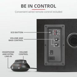 Акустическая система (Колонки) Trust 2.1 GXT 38 Tytan Ultimate Bass Speaker Set BLACK 19023_TRUST - Картинка 3