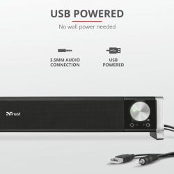 Акустическая система (Звуковая панель) Trust Asto for PC & TV USB Black 21046_TRUST - Картинка 10