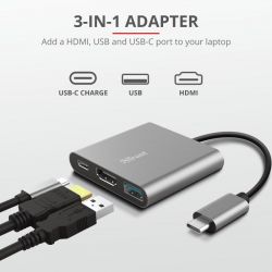 ��� Trust Dalyx 3-in-1 USB-� > USB-� 3.2/USB-�/HDMI, �������, 0.1�, ������ 23772_TRUST - �������� 11