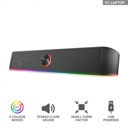 ������������ ������� Trust GXT 619 Thorne ��������, USB/AUX,  RGB, ������ 24007_TRUST