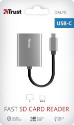 Кардридер Trust Dalyx USB-С > SD/microSD, Алюминий, 0.08м, Серый 24136_TRUST - Картинка 6