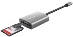 Кардридер Trust Dalyx USB-С > SD/microSD, Алюминий, 0.08м, Серый 24136_TRUST - Картинка 5