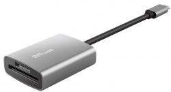Кардридер Trust Dalyx USB-С > SD/microSD, Алюминий, 0.08м, Серый 24136_TRUST - Картинка 2