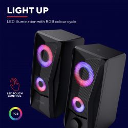 Акустична система Trust GXT 606 Javv 2.0, USB/AUX, RGB, чорний 25108_TRUST - Картинка 9