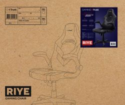 Кресло Trust GXT703 RIYE, ПУ шкіра, Foldable Armrests, Черный 25128_TRUST - Картинка 7