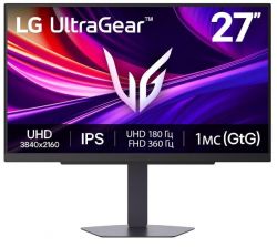 ������� LG 27" 27G810A-B 2xHDMI, DP, USB, Audio, IPS, 3840x2160, 180/360Hz, 1ms, DCI-P3 95%, G-SYNC, FreeSync, Pivot, HDR400 27G810A-B