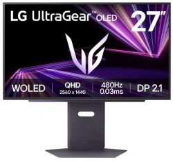 ������� LG 27" 27GX790A-B 2xHDMI, DP, USB, Audio, OLED, 2560x1440, 480Hz, 0.03ms, DCI-P3 98.5%, G-SYNC, FreeSync, HAS, HDR400 27GX790A-B