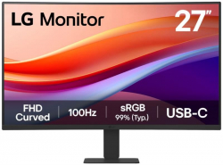 ������� LG 27" 27U421A-B HDMI, USB-C, Audio, VA, 100Hz, sRGB 99%, CURVED 27U421A-B