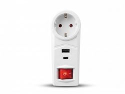 ������� ������� 2E 1x���F, 16A, 1xUSB-A, 1xUSB-C, ����� 2E-AD0102SWH