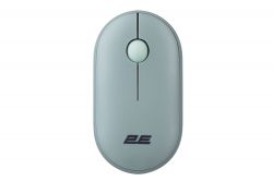  2E MF300 Silent Wireless/Bluetooth Ashen Green (2E-MF300WGN) -  1