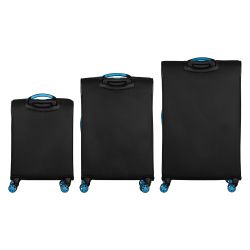 Набор чемоданов 2E, Trek, (L+M+S), TSA, 4 колеса, + 3 рюкзака Cabin (2E-BPET-CABIN-BK), полиестр, черный 2E-SPE-TREK-SET6-BK - Картинка 5