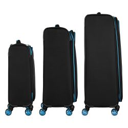Набор чемоданов 2E, Trek, (L+M+S), TSA, 4 колеса, + 3 рюкзака Cabin (2E-BPET-CABIN-BK), полиестр, черный 2E-SPE-TREK-SET6-BK - Картинка 7