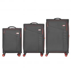 Набор чемоданов 2E, Trek, (L+M+S), TSA, 4 колеса, + 3 рюкзака Cabin (2E-BPET-CABIN-GR), полиестр, серый 2E-SPE-TREK-SET6-GR - Картинка 4