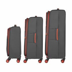 Набор чемоданов 2E, Trek, (L+M+S), TSA, 4 колеса, + 3 рюкзака Cabin (2E-BPET-CABIN-GR), полиестр, серый 2E-SPE-TREK-SET6-GR - Картинка 6