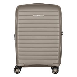 Чемодан 2E, Aero, полипропилен, малый, 35/44 л, TSA, 4 колеса, EXP, серо-коричневый 2E-SPP-AERO-S-TP - Картинка 2