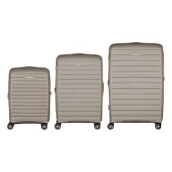 Набор чемоданов 2E, Aero, полипропилен, (L+M+S), TSA, 4 колеса, EXP, серо-коричневый 2E-SPP-AERO-SET3-TP - Картинка 3