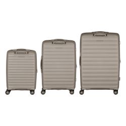 Набор чемоданов 2E, Aero, полипропилен, (L+M+S), TSA, 4 колеса, EXP, серо-коричневый 2E-SPP-AERO-SET3-TP - Картинка 4