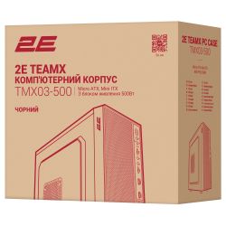 Корпус 2E TeamX TMX03 з БЖ 2E ATX500W, 2xUSB3.0, 1x80мм, VGA 220мм, mATX, чорний 2E-TMX03-500 - Картинка 12