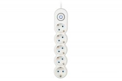 2E ��������� ���������� Plus 5XSchuko � ���������, 3G*1.0��, 3�, white 2E-U05VESM3W - �������� 2