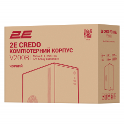 Корпус 2E Credo V200B без БЖ, 2xUSB3.0, 1x80мм, VGA 250мм, mATX, чорний 2E-V200B - Картинка 9