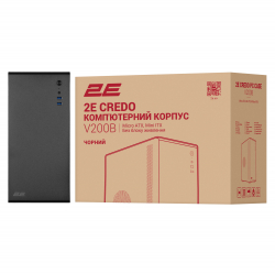 Корпус 2E Credo V200B без БЖ, 2xUSB3.0, 1x80мм, VGA 250мм, mATX, чорний 2E-V200B - Картинка 10