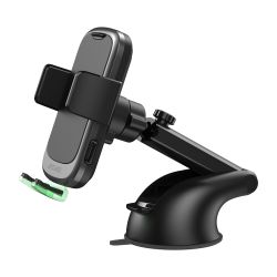 2E Автомобільний тримач смартфона автоматичний/бездротова зарядка, 2хUSB 60Вт 2E-WCQ01-10 - Картинка 2