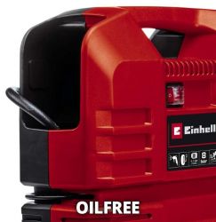 Компресор повітряний Einhell TC-AC 190 OF Set, безолійний, 1100Вт, 190л/хв, 8бар, 5кг 4020660 - Картинка 4