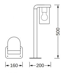 Osram Світильник парковий ENDURA CLASSIC CASCADE 50CM E27 CLR DG 4058075554351 - Картинка 3