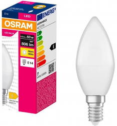 ����� ������������ OSRAM LED B60, 6.8W, 806Lm, 3000K, E14 4058075628625