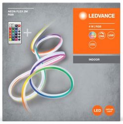   LEDVANCE NEON FLEX 4W, 2M RGB USB RC 4099854095306 -  9