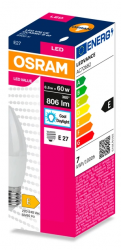Лампа OSRAM LED E27 6.8Вт 3000К 806Лм В60 VALUE 4099854545306 - Картинка 2