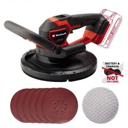 Шлифмашина для стен аккумуляторная Einhell TP-DWS 18/225 Li, PXC, 18В, бесщеточная, d225мм, 600-1200 об/мин, 2.36кг (без АКБ и ЗУ) 4259995 - Картинка 2