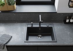 Hansgrohe Мийка кухонна S52, граніт, прямокутник, без крила, 550х490х190мм, чаша - 1, врізна, S520-F510, чорний графіт 43359170 - Картинка 2