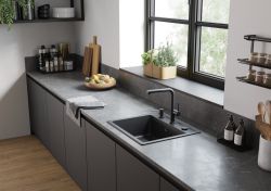 Hansgrohe Мийка кухонна S52, граніт, прямокутник, без крила, 550х490х190мм, чаша - 1, врізна, S520-F510, чорний графіт 43359170 - Картинка 3