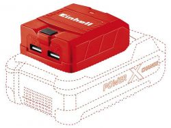 �������� ���������� Einhell TE-CP 18 Li USB PXC, 18�,1�/2.1�,  2�USB, 0.06�� 4514120 - �������� 4